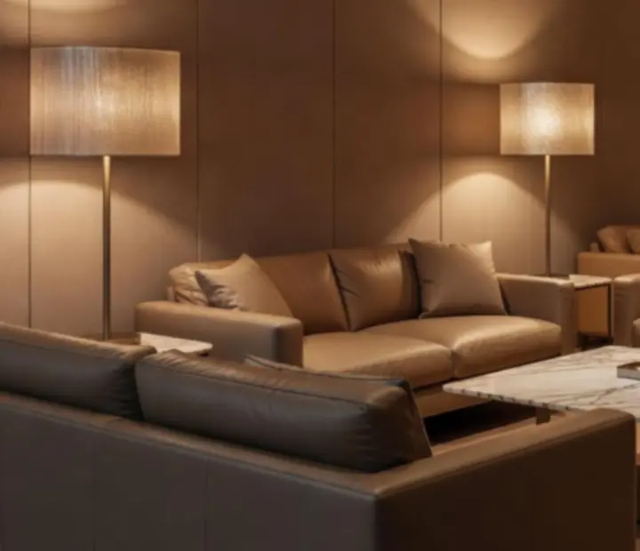 Luxus üzleti lounge kényelmes ülőhelyekkel a VeriSpace-ben